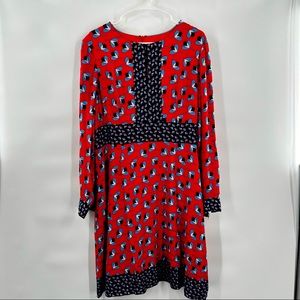 Boden blue red floral dress 12R - copy